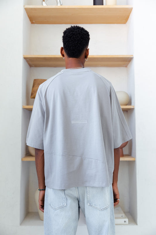 GRID T-SHIRT - ASH GREY