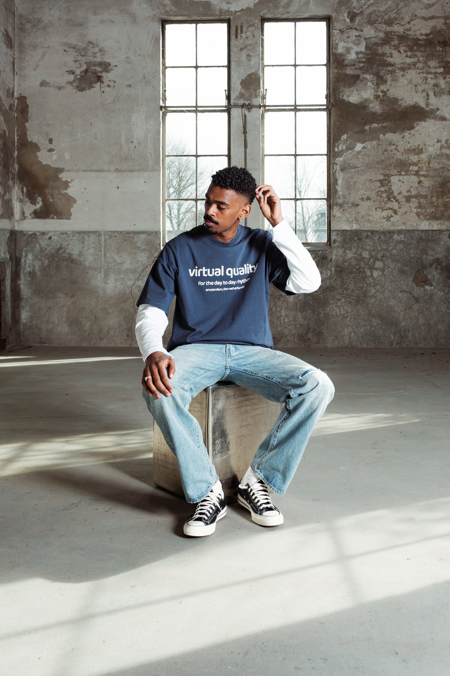 RHYTHM T-SHIRT - NAVY