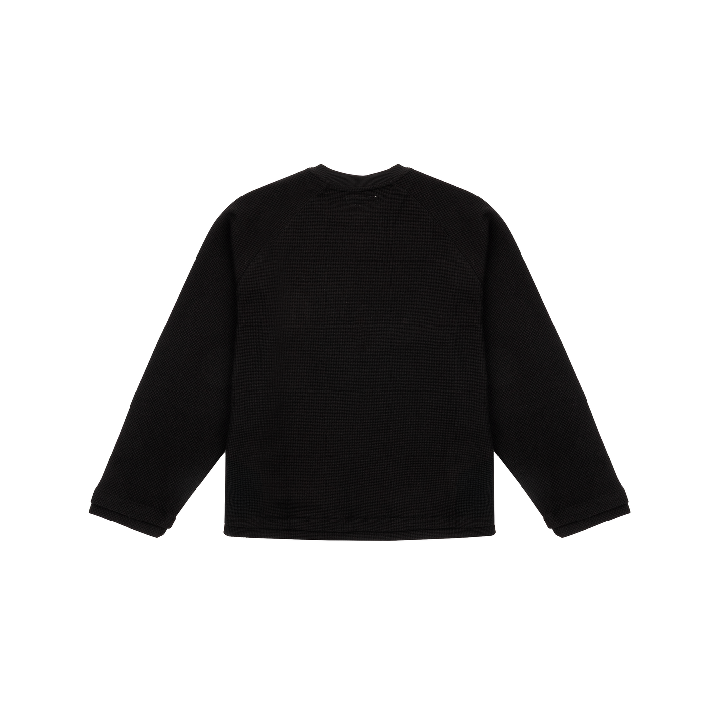WAFFLE LONGSLEEVE - ONYX BLACK