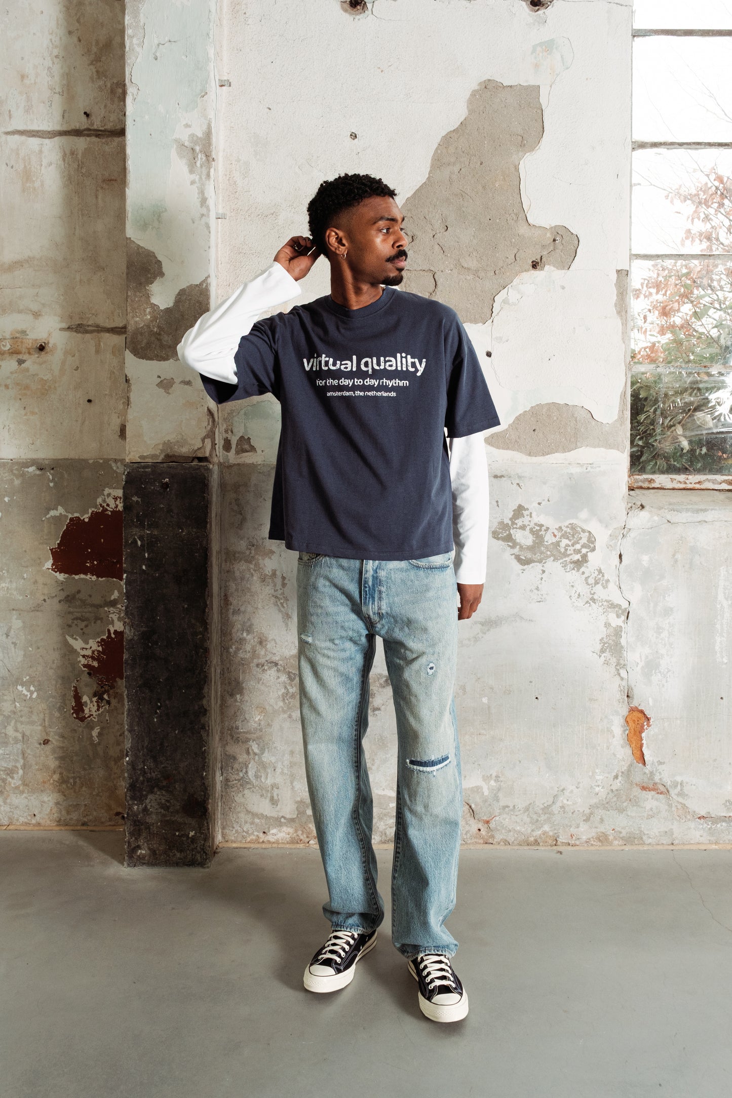 RHYTHM T-SHIRT - NAVY