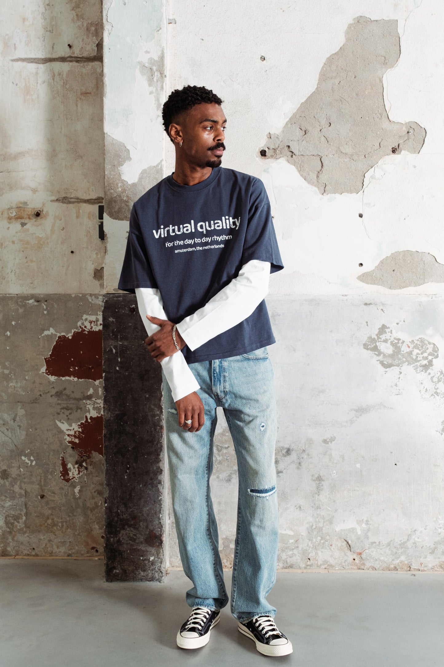 RHYTHM T-SHIRT - NAVY