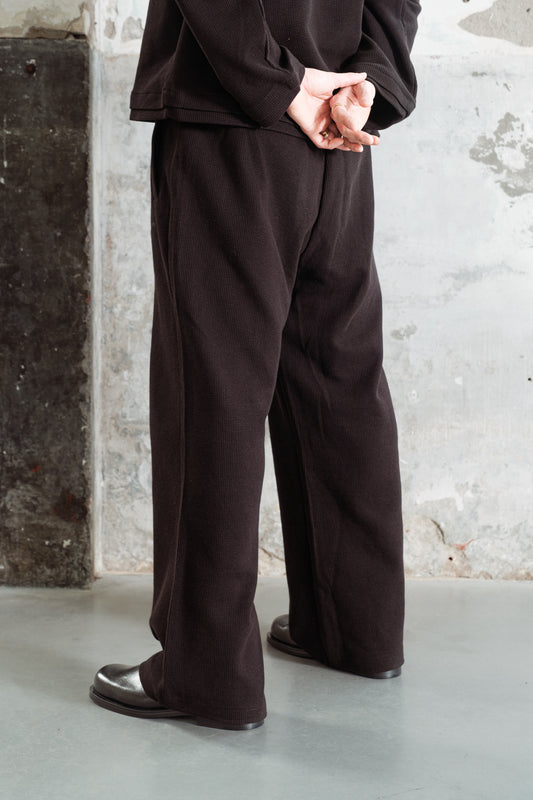 WAFFLE SWEATPANTS - ONYX BLACK