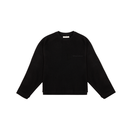 WAFFLE LONGSLEEVE - ONYX BLACK