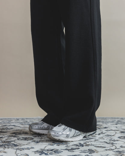 WAFFLE SWEATPANTS - ONYX BLACK