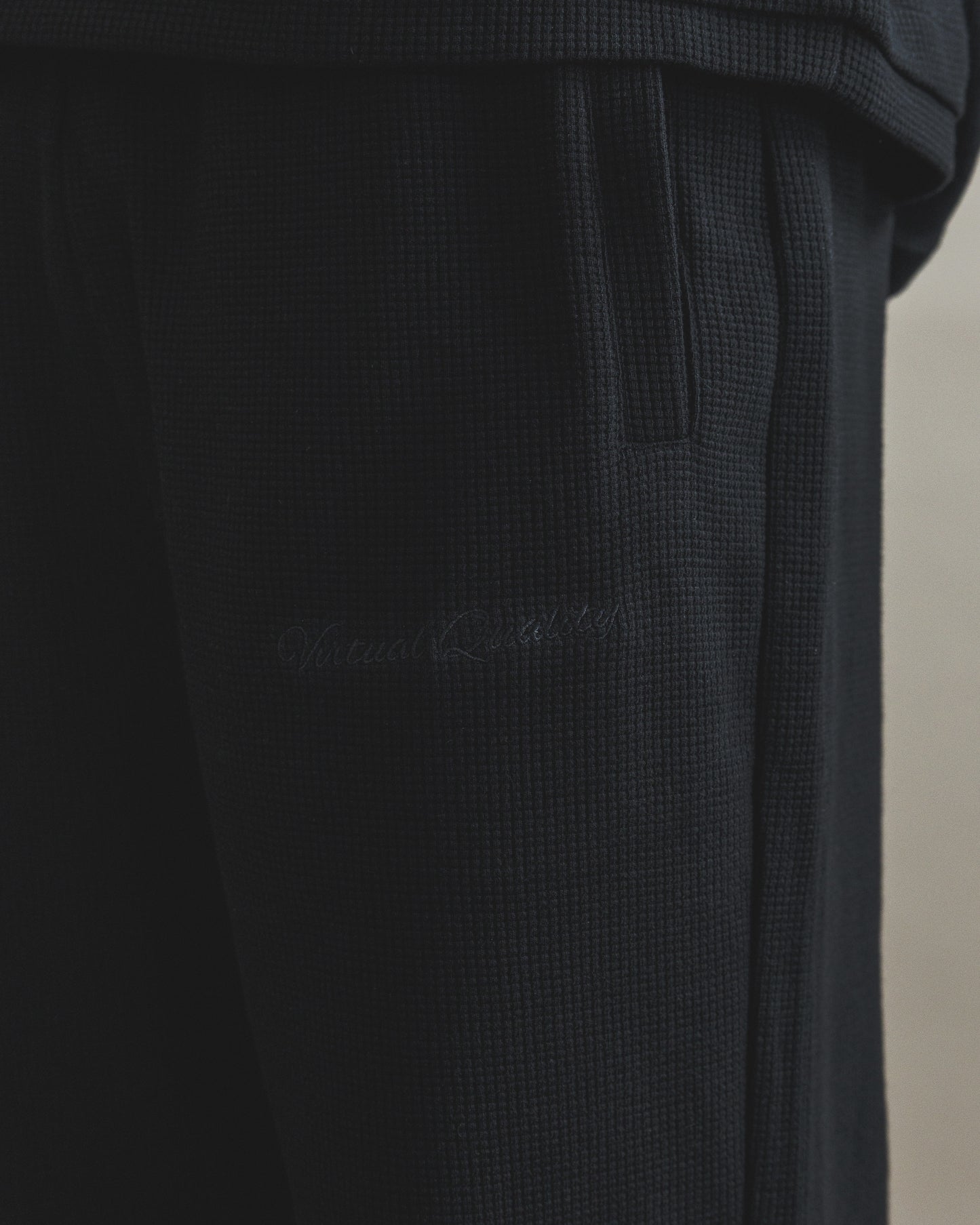 WAFFLE SWEATPANTS - ONYX BLACK