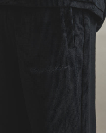 WAFFLE SWEATPANTS - ONYX BLACK